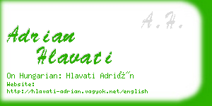 adrian hlavati business card